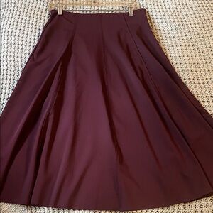 Tahari Deep Wine A-Line Skirt
